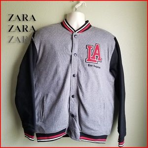 Zara Man Bomber Varsity Jacket